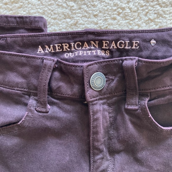 Maroon American Eagle Super Stretch Jegging - Picture 9 of 12
